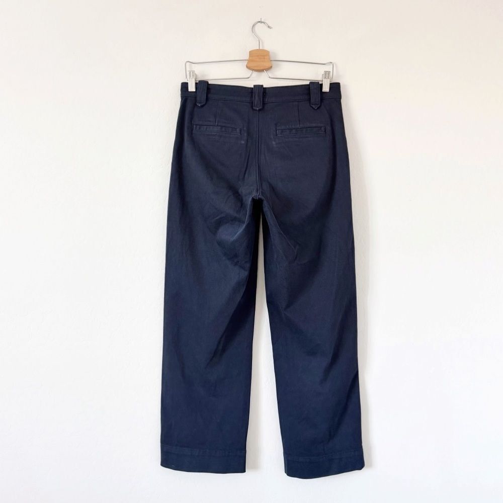 Faherty Coastline Ankle Organic Cotton Blend Chino Pants  in Navy Blue Size 4 - Picture 4 of 10